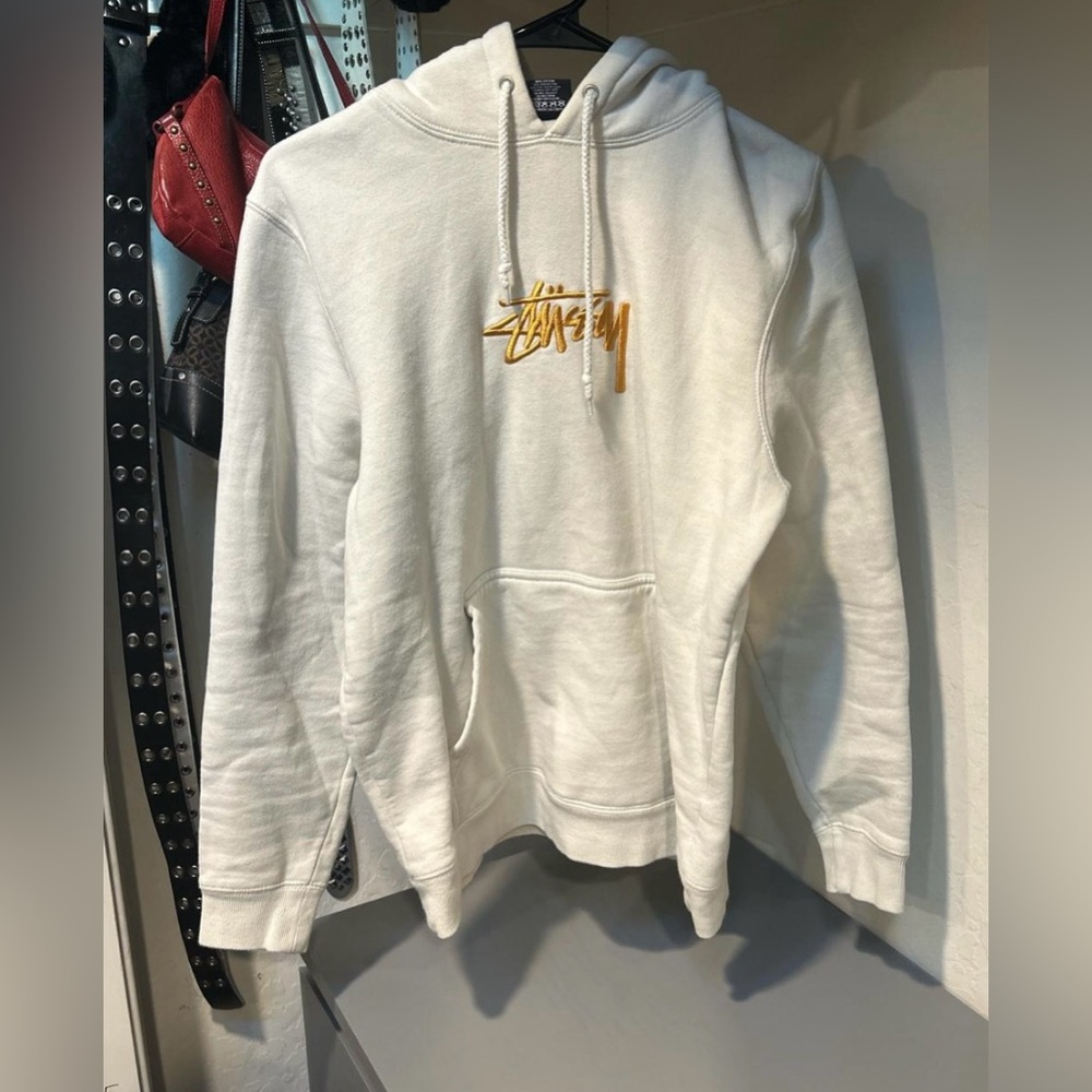 White Stussy hoodie